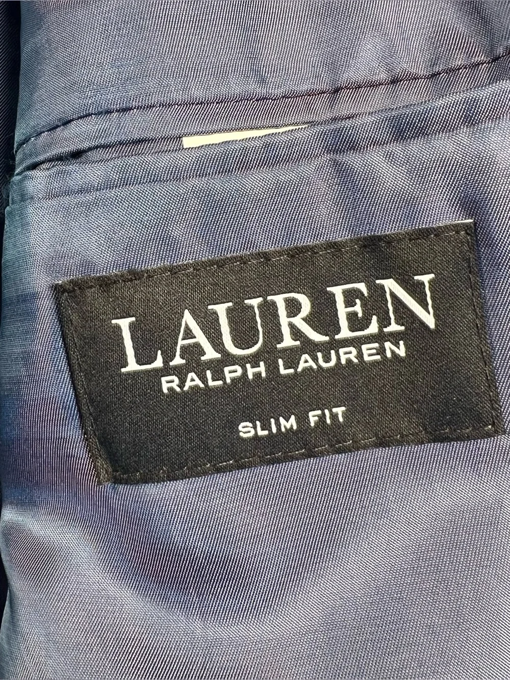 Lauren Ralph Lauren Sport Coat Blazer Slim Fit Blue 2 Button 100% Wool Men's 48R